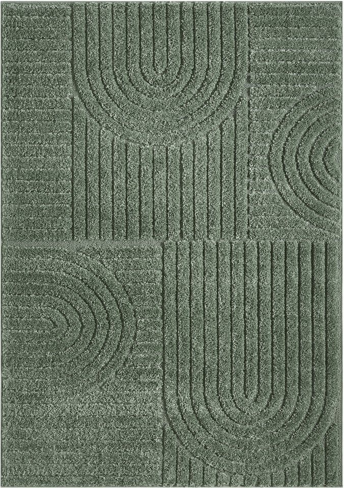 OTTO home Teppich Jonne, Boho-Design, Scandi, Designteppich, rechteckig, Höhe: 20 mm, Hoch-Tief, 3D Optik, skandinavischer Stil, Wohnzimmer, Schlafzimmer – Bild 2 von 5