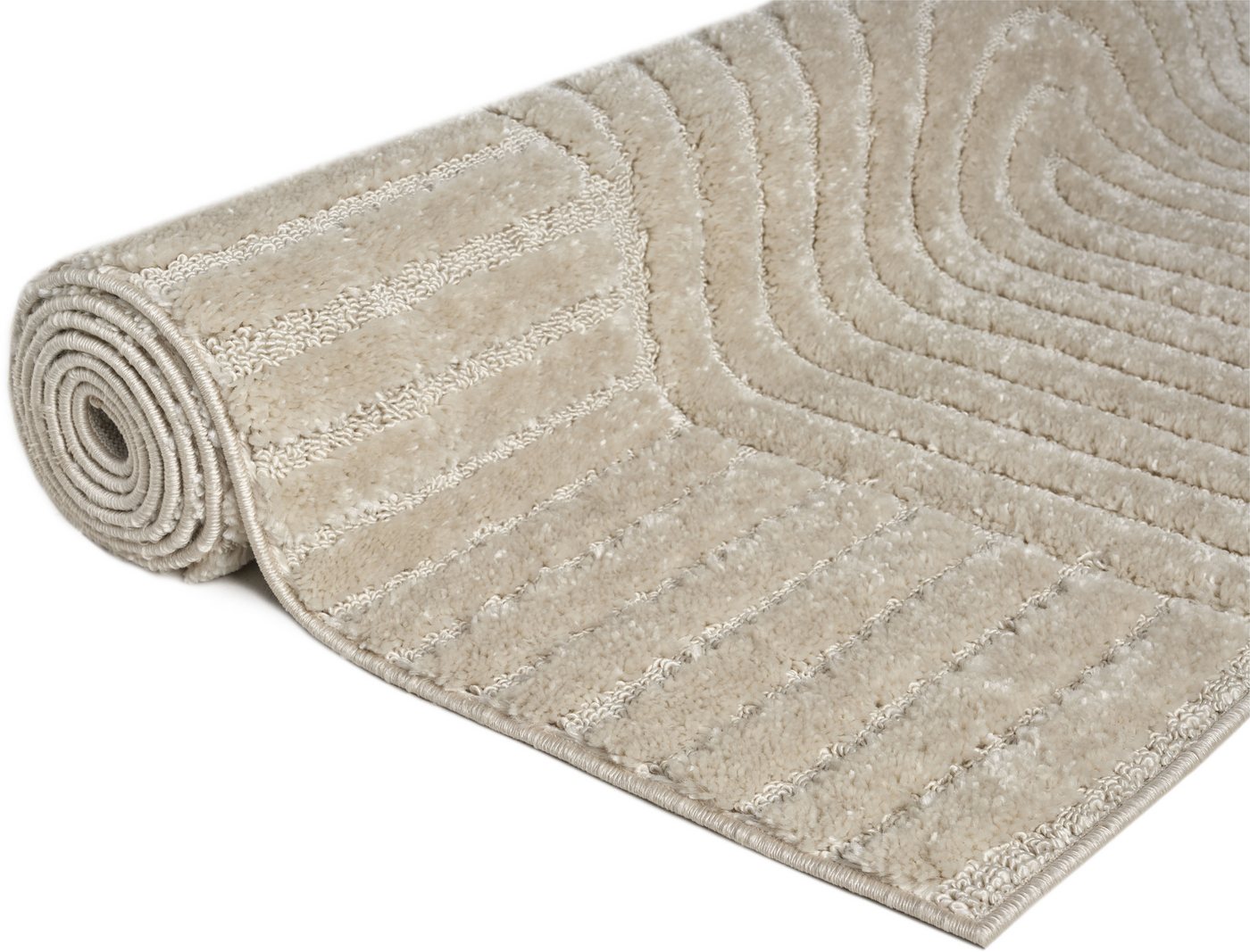 OTTO home Teppich Jonne, Boho-Design, Scandi, Designteppich, rechteckig, Höhe: 20 mm, Hoch-Tief, 3D Optik, skandinavischer Stil, Wohnzimmer, Schlafzimmer – Bild 5 von 5