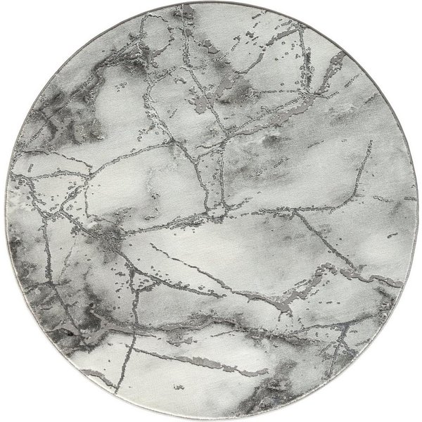 OTTO home Teppich Juliet, rund, Höhe: 12 mm, modernes Marmor-Design, Kurzflor, pflegeleicht, weich