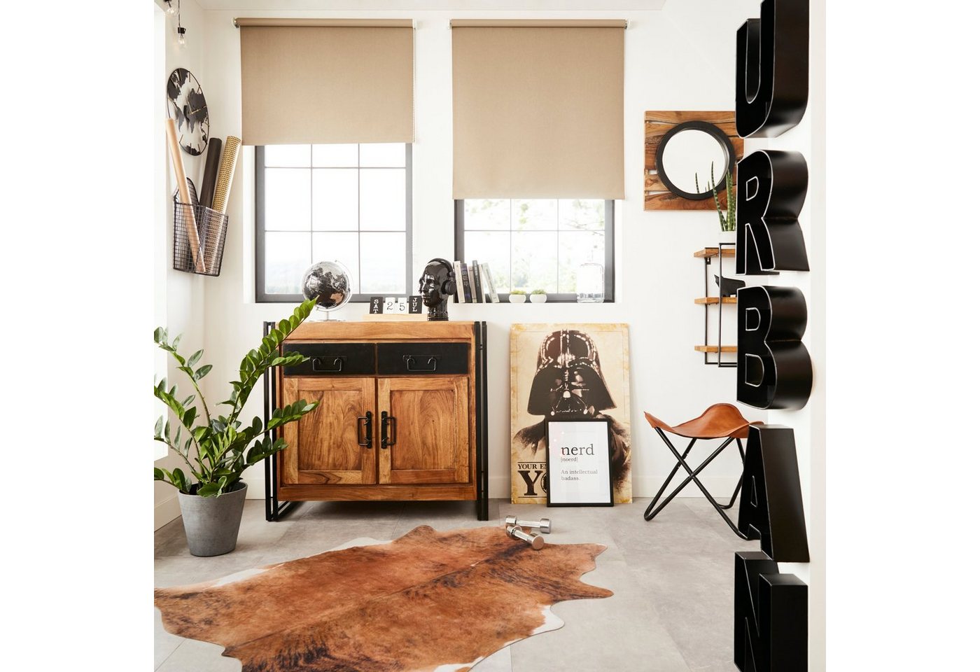 OTTO home Teppich Kuhfell-Look, Kunstfell, fellförmig, Höhe: 3 mm, gedruckte Kuhfell-Optik, Wohnzimmer, Esszimmer, Schlafzimmer – Bild 2 von 5