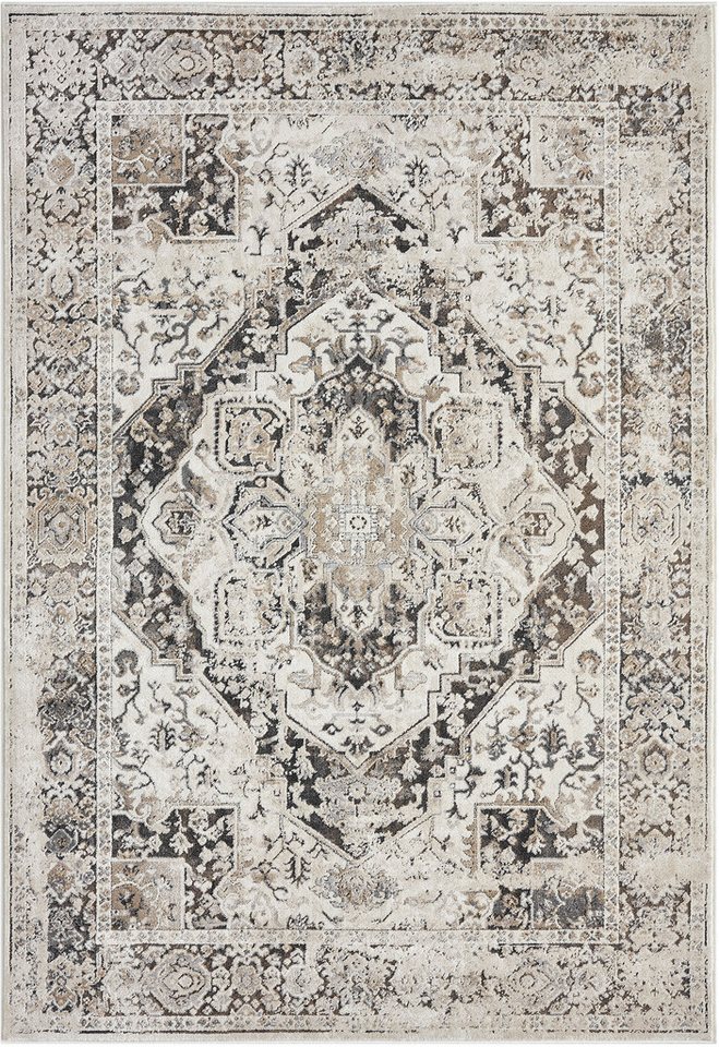 OTTO home Teppich Kylan, in Standard- und Premium-Qualität, 9 mm oder 14 mm Höhe, rechteckig, Schrumpf-Garn-Effekt, Vintage-Look, Hoch-Tief, dezenter Glanz – Bild 2 von 5