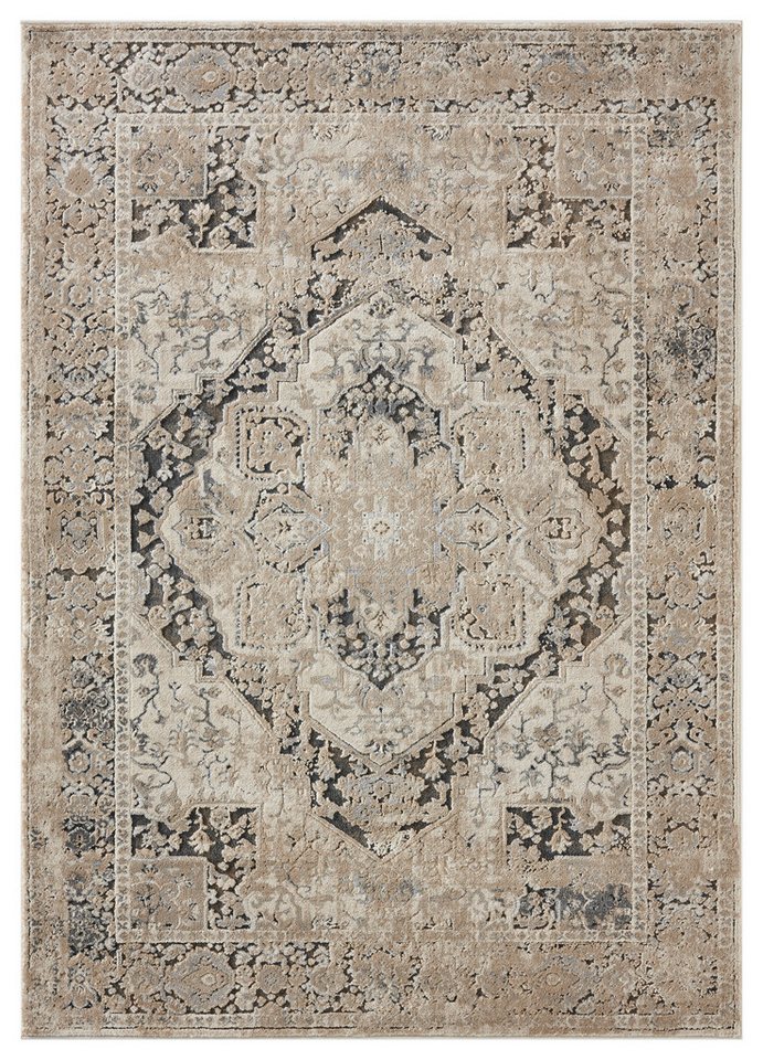 OTTO home Teppich Kylan, in Standard- und Premium-Qualität, 9 mm oder 14 mm Höhe, rechteckig, Schrumpf-Garn-Effekt, Vintage-Look, Hoch-Tief, dezenter Glanz – Bild 2 von 5