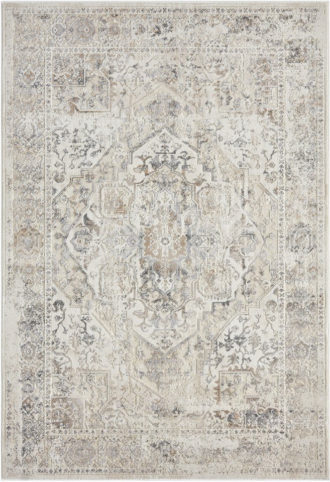 OTTO home Teppich Kylan, in Standard- und Premium-Qualität, 9 mm oder 14 mm Höhe, rechteckig, Schrumpf-Garn-Effekt, Vintage-Look, Hoch-Tief, dezenter Glanz – Bild 2 von 5