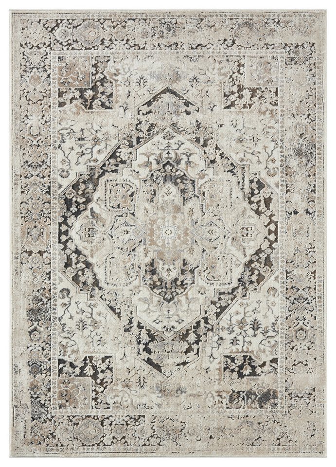 OTTO home Teppich Kylan, in Standard- und Premium-Qualität, 9 mm oder 14 mm Höhe, rechteckig, Schrumpf-Garn-Effekt, Vintage-Look, Hoch-Tief, dezenter Glanz – Bild 2 von 5