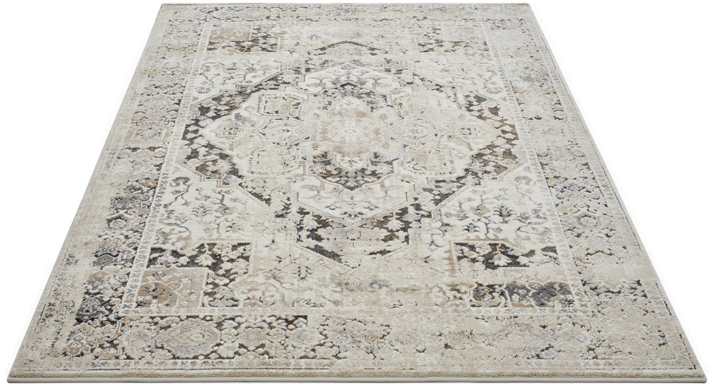 OTTO home Teppich Kylan, in Standard- und Premium-Qualität, 9 mm oder 14 mm Höhe, rechteckig, Schrumpf-Garn-Effekt, Vintage-Look, Hoch-Tief, dezenter Glanz – Bild 3 von 5