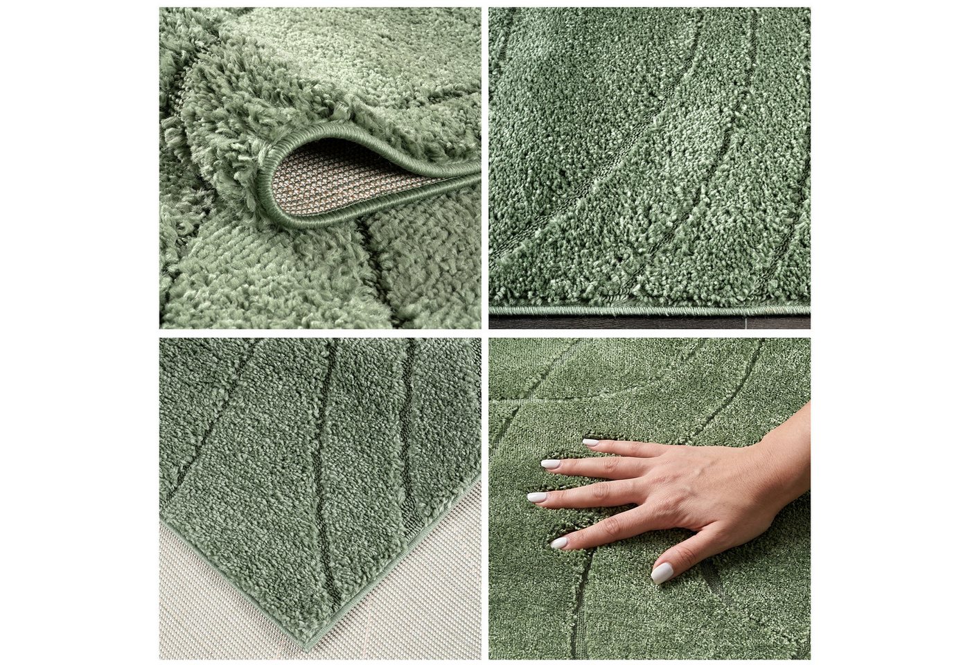 OTTO home Teppich Lavia, Wellenmuster, Hoch-Tief, rechteckig, Höhe: 20 mm, Linienmuster, modernes Design, 3D Optik, Designteppich, Wohnzimmer – Bild 3 von 5