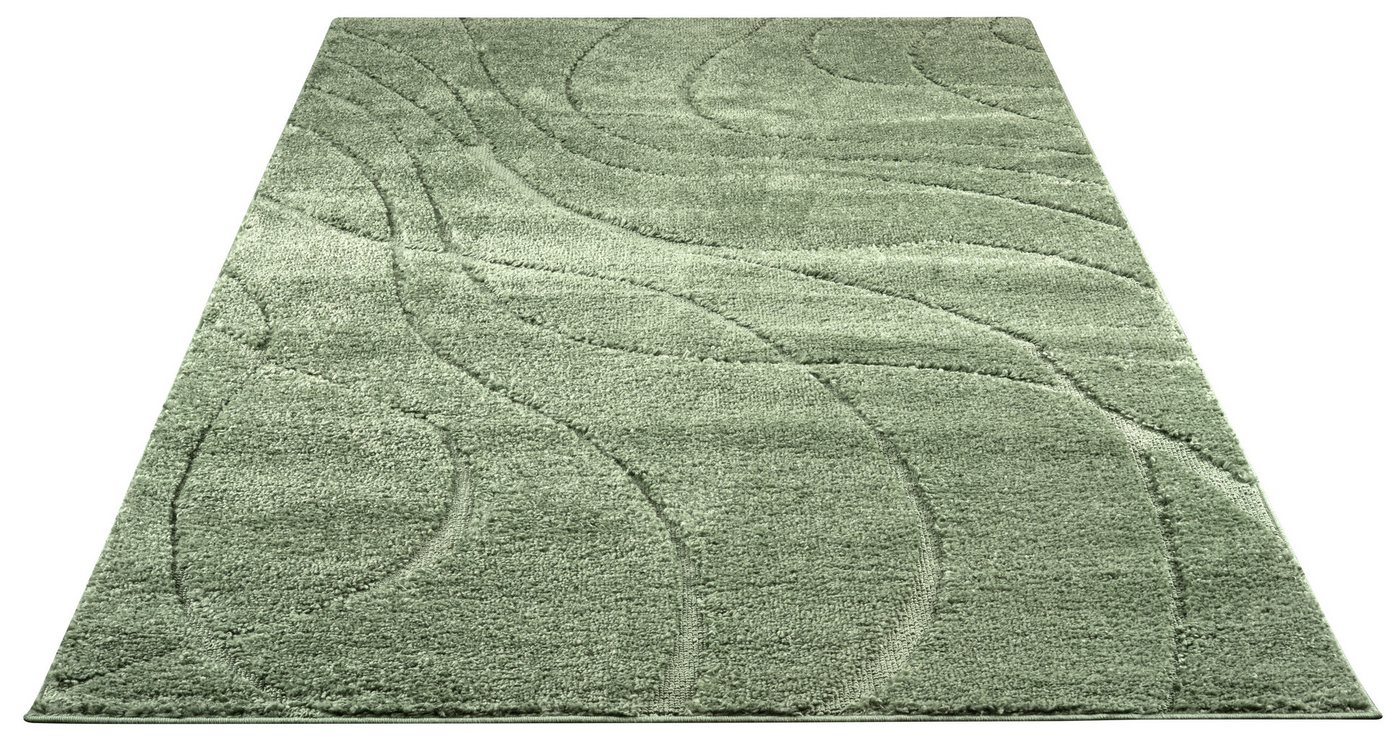 OTTO home Teppich Lavia, Wellenmuster, Hoch-Tief, rechteckig, Höhe: 20 mm, Linienmuster, modernes Design, 3D Optik, Designteppich, Wohnzimmer – Bild 4 von 5