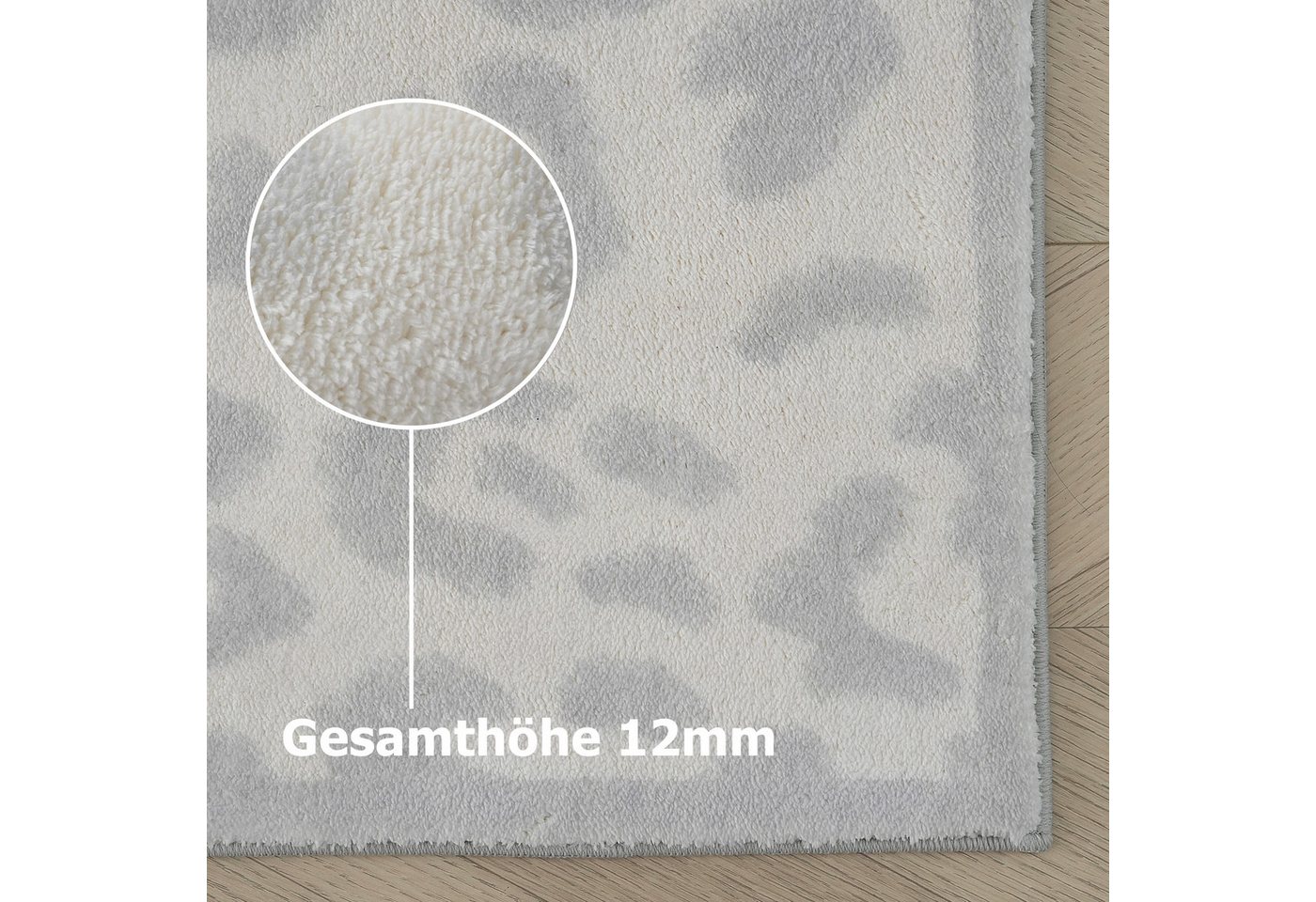 OTTO home Teppich Leo, mit trendigem Leopardenmuster, waschbar, rechteckig, Höhe: 12 mm, kuschelig & weich, modern, Animal Print, Wohnzimmer, Schlafzimmer – Bild 5 von 5