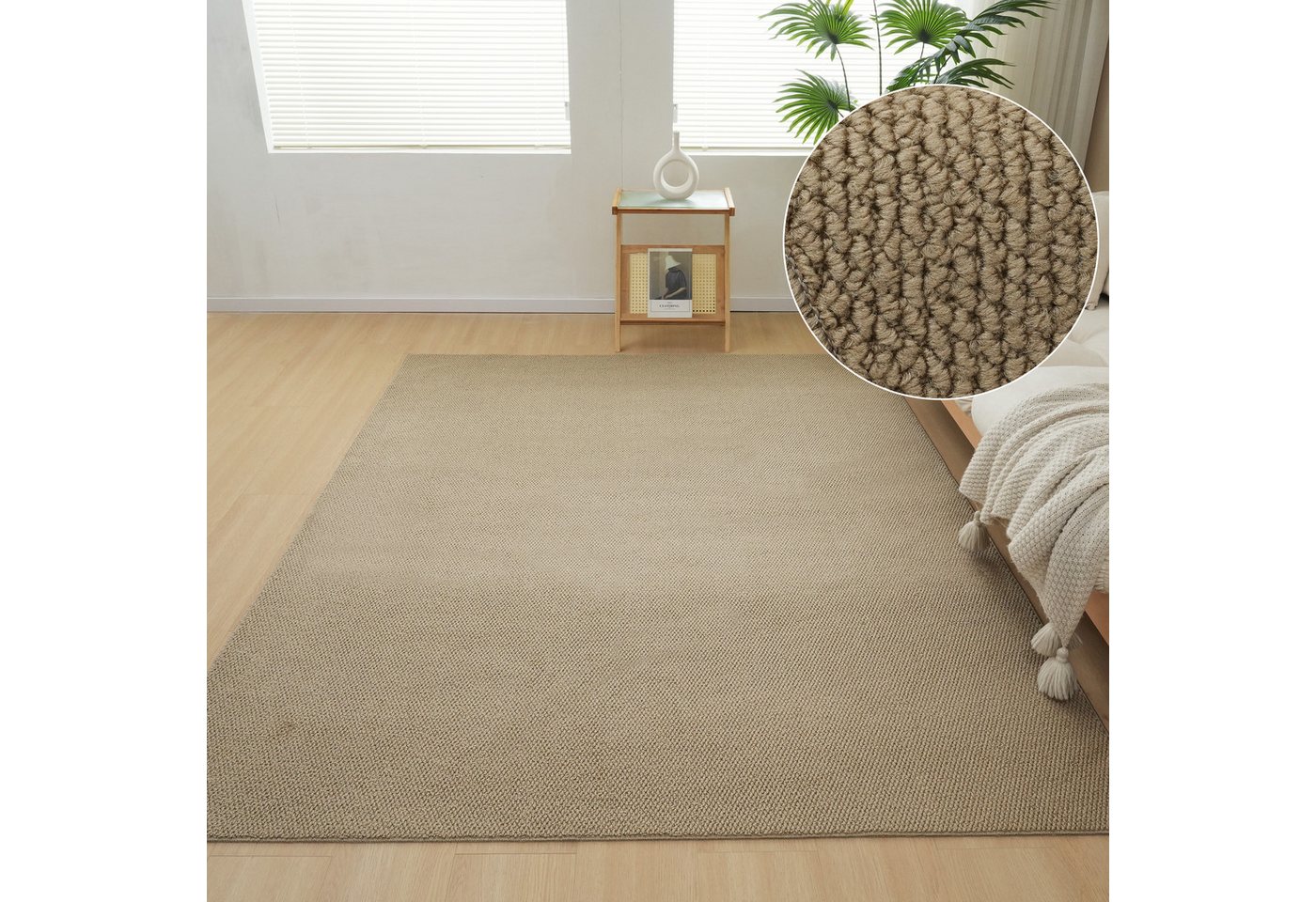 OTTO home Teppich Lilia, rechteckig, Höhe: 5 mm, Sisal-Optik, uni, waschbar, Wohnzimmer, Schlafzimmer, Esszimmer – Bild 3 von 5