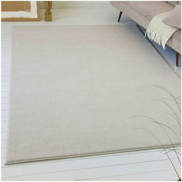 OTTO home Teppich Lisbea, rechteckig, Höhe: 17 mm, moderner dichter weicher Kurzflorteppich, Wohnzimmer, Schlafzimmer