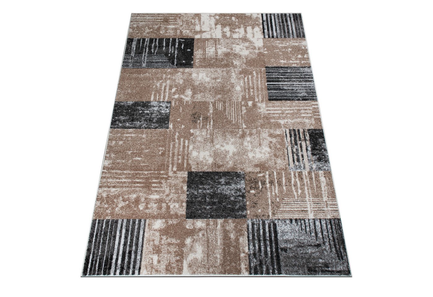 OTTO home Teppich Lunari, Vintage-Karo Design, rechteckig, Höhe: 9 mm, modern, weiche Haptik, Wohnzimmer, Esszimmer, Schlafzimmer – Bild 2 von 5