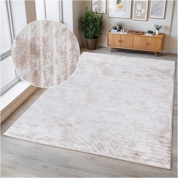OTTO home Teppich Luvu, mit Hoch-Tief-Struktur, rechteckig, Höhe: 12 mm, Modernes Design, Boho-Charme, dezenter Glanz, Wohnzimmer, Schlafzimmer
