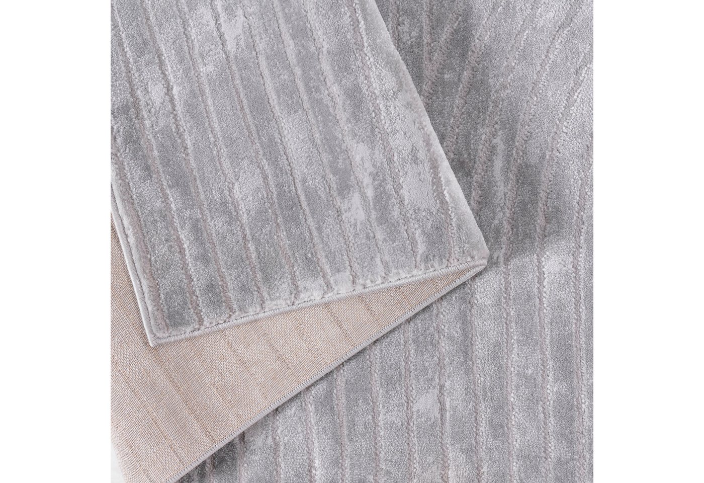OTTO home Teppich Luvu, mit Hoch-Tief-Struktur, rechteckig, Höhe: 12 mm, Modernes Design, Boho-Charme, dezenter Glanz, Wohnzimmer, Schlafzimmer – Bild 5 von 5