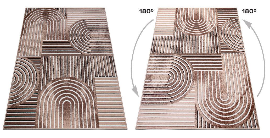 OTTO home Teppich Lysandra, rechteckig, Höhe: 8 mm, 3D-Effekt, softer Kurzflor, pflegeleicht, leichter Glanz, Scandi-Look – Bild 3 von 5