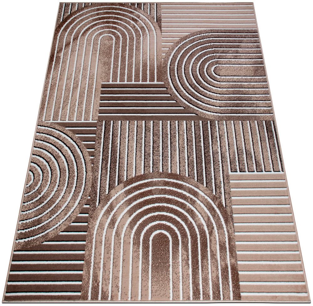 OTTO home Teppich Lysandra, rechteckig, Höhe: 8 mm, 3D-Effekt, softer Kurzflor, pflegeleicht, leichter Glanz, Scandi-Look – Bild 5 von 5