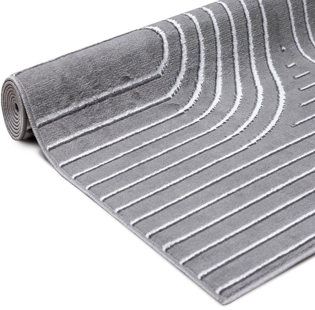 OTTO home Teppich Lysandra, rechteckig, Höhe: 8 mm, 3D-Effekt, softer Kurzflor, pflegeleicht, leichter Glanz, Scandi-Look – Bild 5 von 5