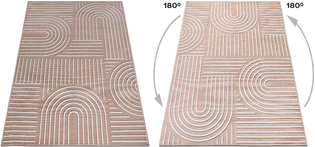 OTTO home Teppich Lysandra, rechteckig, Höhe: 8 mm, 3D-Effekt, softer Kurzflor, pflegeleicht, leichter Glanz, Scandi-Look – Bild 3 von 5