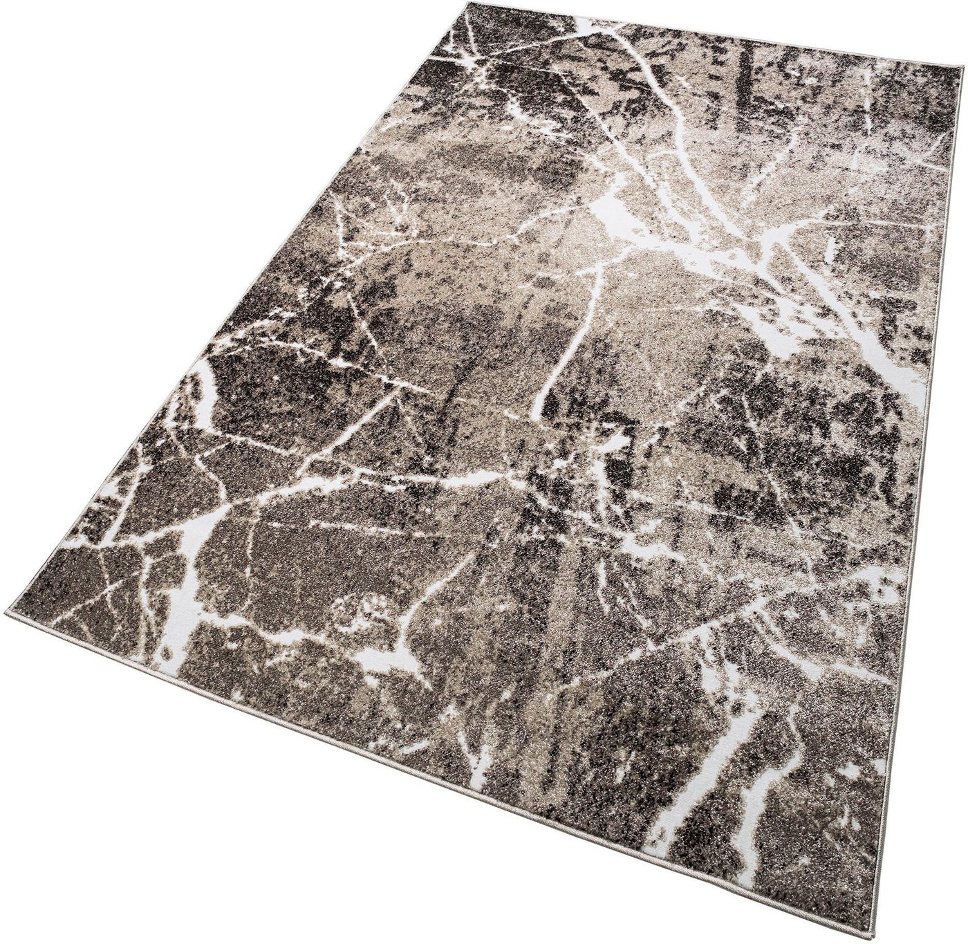 OTTO home Teppich Manrik, rechteckig, Höhe: 9 mm, mit besonders weichem Flor, Kurzflor, modernes Marmor-Design – Bild 5 von 5