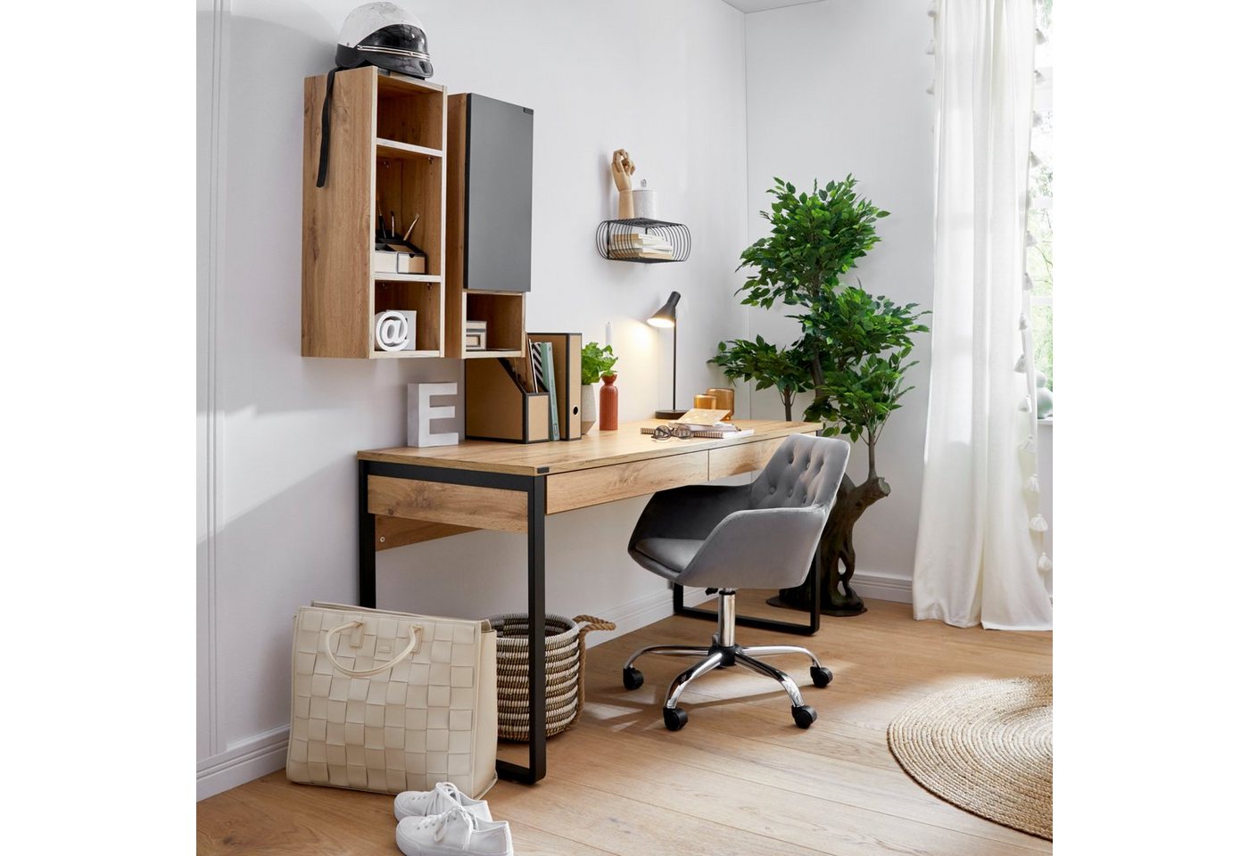 OTTO home Teppich Mataro, rund, Höhe: 4 mm, Flachgewebe, handgeflochten, Flecht Design, Boho-Style – Bild 2 von 3