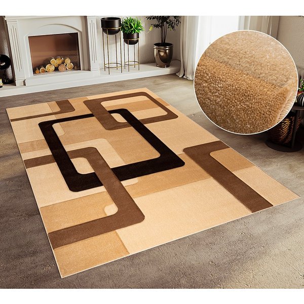 OTTO home Teppich Maxim, rechteckig, Höhe: 13 mm, Hoch-Tief-Effekt, Kurzflor, 3D-Design, Kundenliebling