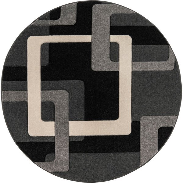 OTTO home Teppich Maxim, rund, Höhe: 13 mm, Hoch-Tief-Effekt, Kurzflor, 3D-Design, Kundenliebling
