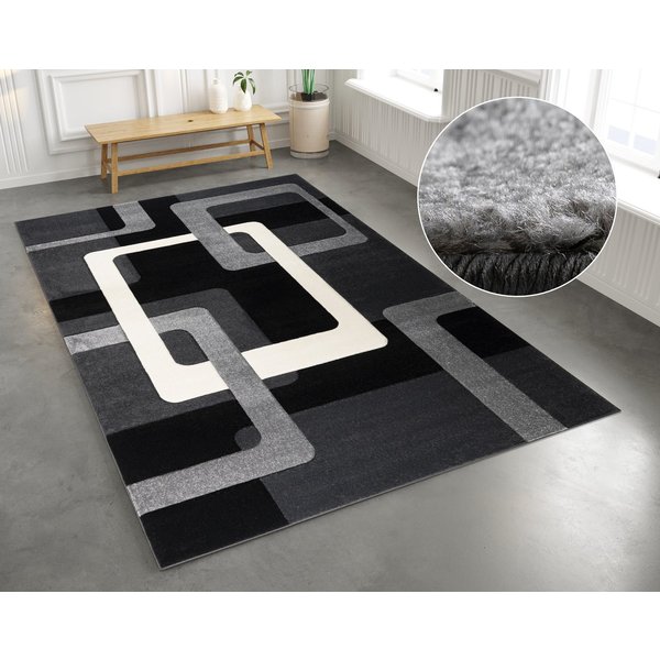 OTTO home Teppich Maxim, rechteckig, Höhe: 13 mm, Hoch-Tief-Effekt, Kurzflor, 3D-Design, Kundenliebling