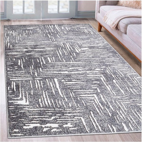 OTTO home Teppich Navid, rechteckig, Höhe: 9 mm, Kurzflor, Hoch-Tief-Struktur, 3D-Design, modern, pflegeleicht