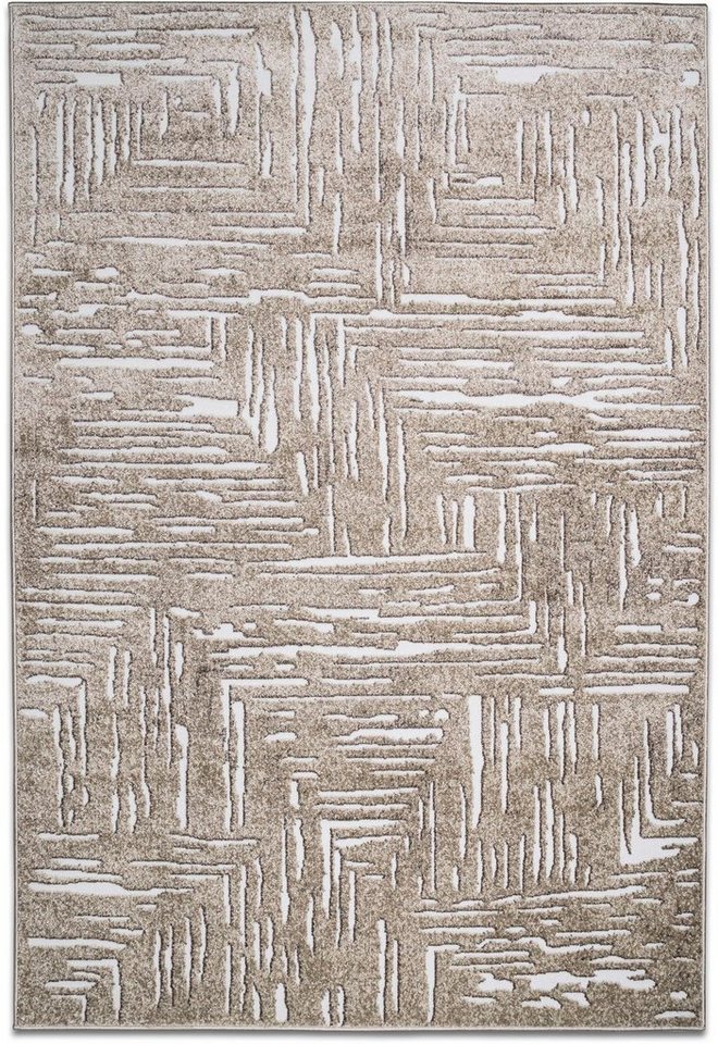 OTTO home Teppich Navid, rechteckig, Höhe: 9 mm, Kurzflor, Hoch-Tief-Struktur, 3D-Design, modern, pflegeleicht – Bild 2 von 5