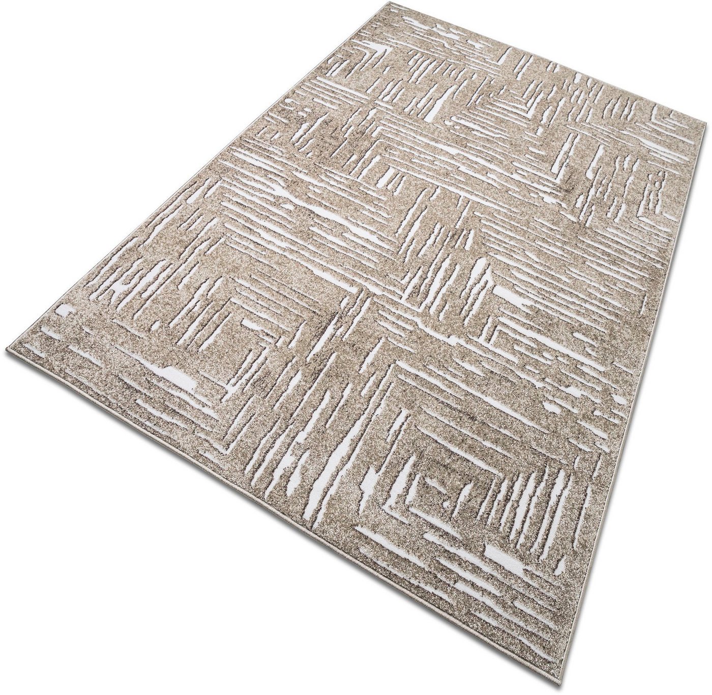 OTTO home Teppich Navid, rechteckig, Höhe: 9 mm, Kurzflor, Hoch-Tief-Struktur, 3D-Design, modern, pflegeleicht – Bild 5 von 5
