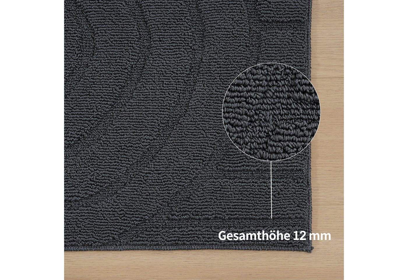 OTTO home Teppich Neele, Boho-Design, Hoch-Tief, waschbar, rechteckig, Höhe: 12 mm, 3D Optik, Skandinavisch, Designteppich, Wohnzimmer, Schlafzimmer – Bild 5 von 5