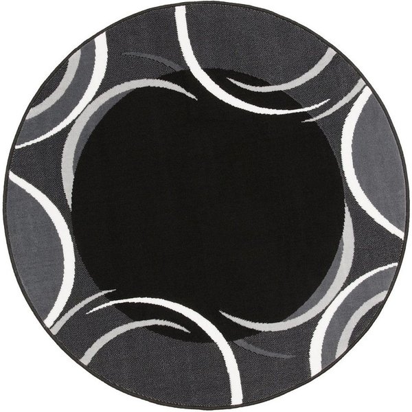 OTTO home Teppich Noah, rund, Höhe: 7 mm, mit Bordüre, Kurzflor, verspieltes Design, pflegeleicht, elegant