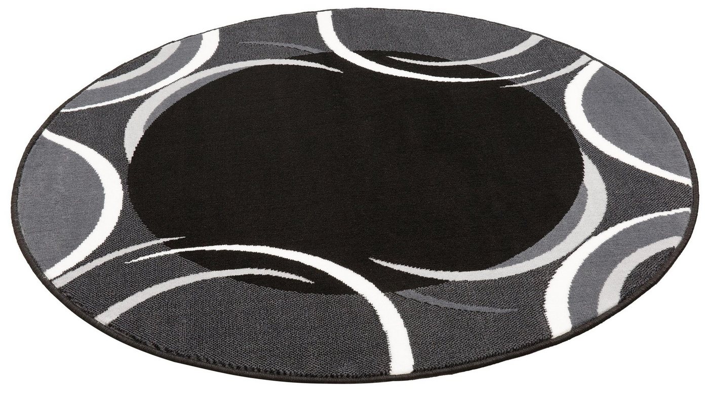 OTTO home Teppich Noah, rund, Höhe: 7 mm, mit Bordüre, Kurzflor, verspieltes Design, pflegeleicht, elegant – Bild 4 von 5