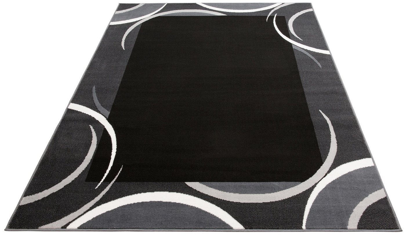 OTTO home Teppich Noah, rechteckig, Höhe: 7 mm, weiche Haptik, Teppich mit Bordüre, Kurzflor, verspieltes Design – Bild 4 von 5