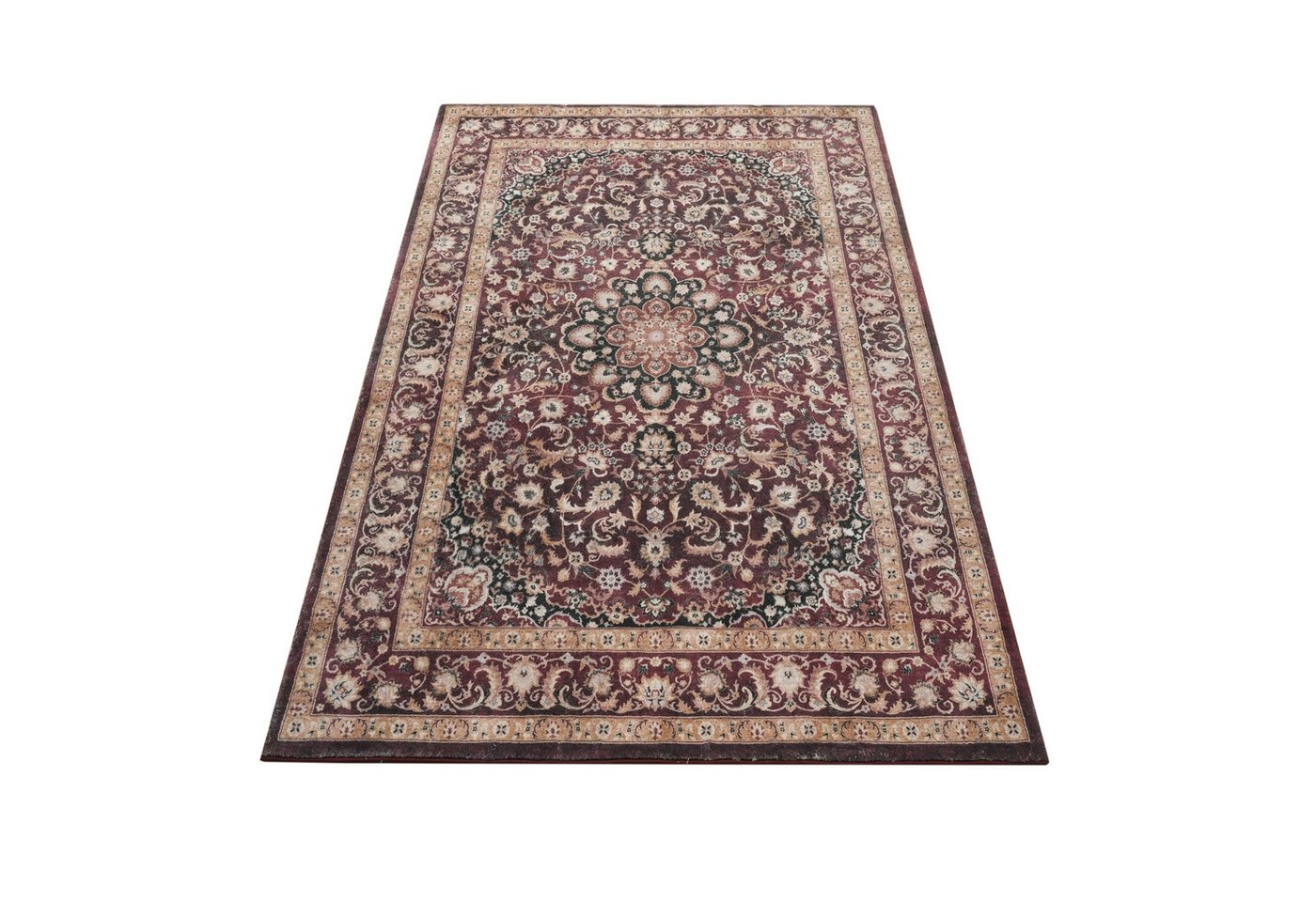 OTTO home Teppich Omar, Druckteppich, orientalisches Design, mehrfarbig, bedruckt, rechteckig, Höhe: 13 mm, Orient-Optik, Vintage Design, weich, Wohnzimmer, Sch – Bild 2 von 5