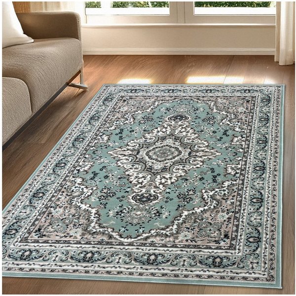 OTTO home Teppich Oriental, Made in Belgium, rechteckig, Höhe: 7 mm, Orient-Optik, mit Bordüre, Teppich, Kurzflor, Weich, Kundenliebling
