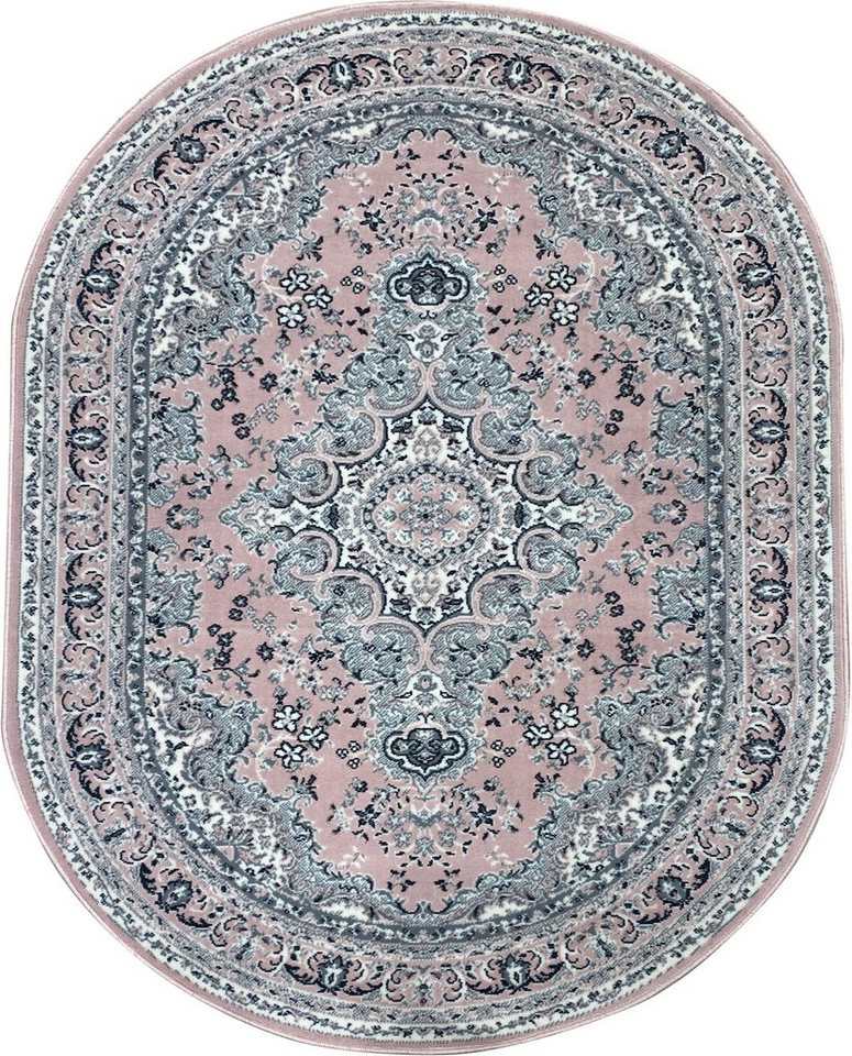 OTTO home Teppich Oriental, Made in Belgium, oval, Höhe: 7 mm, Orient-Optik, mit Bordüre, Teppich, Kurzflor, Weich, Kundenliebling – Bild 2 von 5