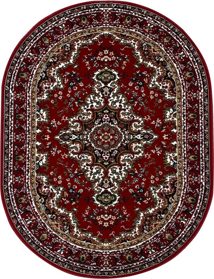 OTTO home Teppich Oriental, Made in Belgium, oval, Höhe: 7 mm, Orient-Optik, mit Bordüre, Teppich, Kurzflor, Weich, Kundenliebling – Bild 2 von 5
