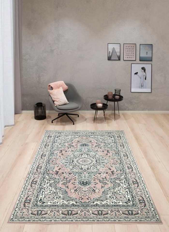 OTTO home Teppich Oriental, Made in Belgium, rechteckig, Höhe: 7 mm, Orient-Optik, mit Bordüre, Teppich, Kurzflor, Weich, Kundenliebling – Bild 5 von 5