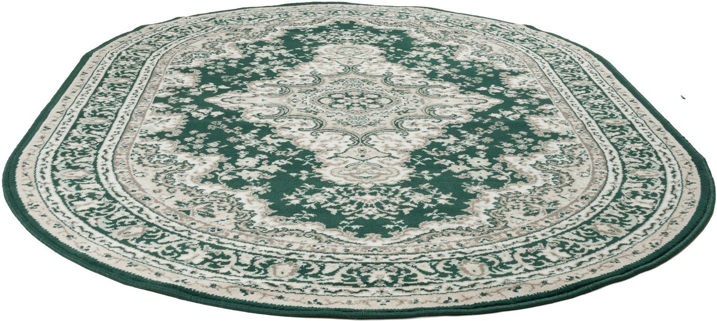 OTTO home Teppich Oriental, Made in Belgium, oval, Höhe: 7 mm, Orient-Optik, mit Bordüre, Teppich, Kurzflor, Weich, Kundenliebling – Bild 4 von 5