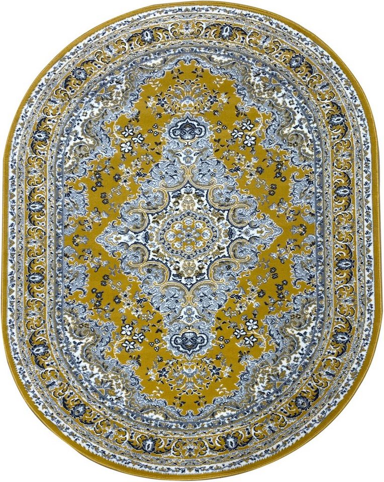 OTTO home Teppich Oriental, Made in Belgium, oval, Höhe: 7 mm, Orient-Optik, mit Bordüre, Teppich, Kurzflor, Weich, Kundenliebling – Bild 2 von 5