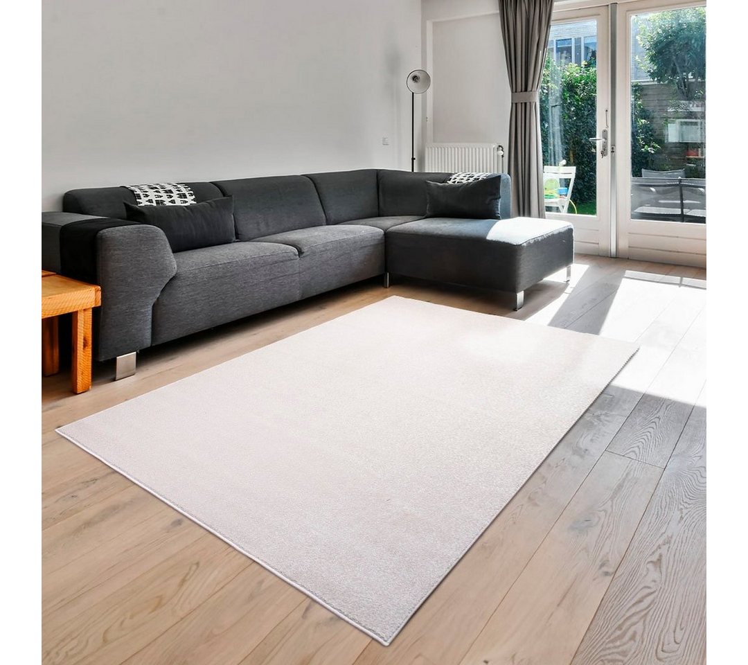OTTO home Teppich Pieter, rechteckig, Höhe: 9 mm, mit besonders weichem Flor, Kurzflor, Design-Teppich, Melange-Effekt – Bild 4 von 5