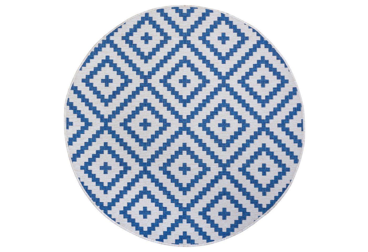 OTTO home Teppich Ronda Wendeteppich, rund, Höhe: 5 mm, Sisal-Optik, Flachgewebe, In- und Outdoor, geometrisches Boho Design – Bild 4 von 5