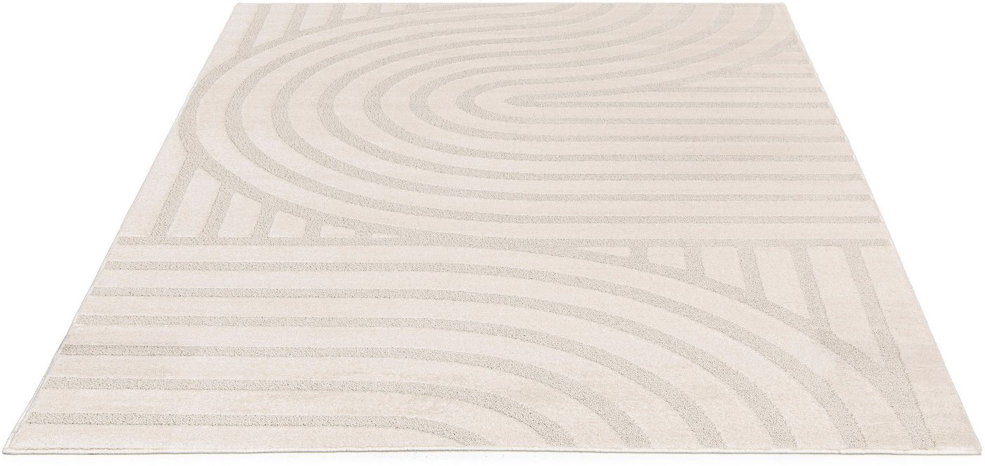 OTTO home Teppich Rubi, Supersoft, 3D- Design, weiche Haptik, rechteckig, Höhe: 9 mm, softer Kurzflor, pflegeleicht, Wohnzimmer, Esszimmer, Schlafzimmer – Bild 2 von 5