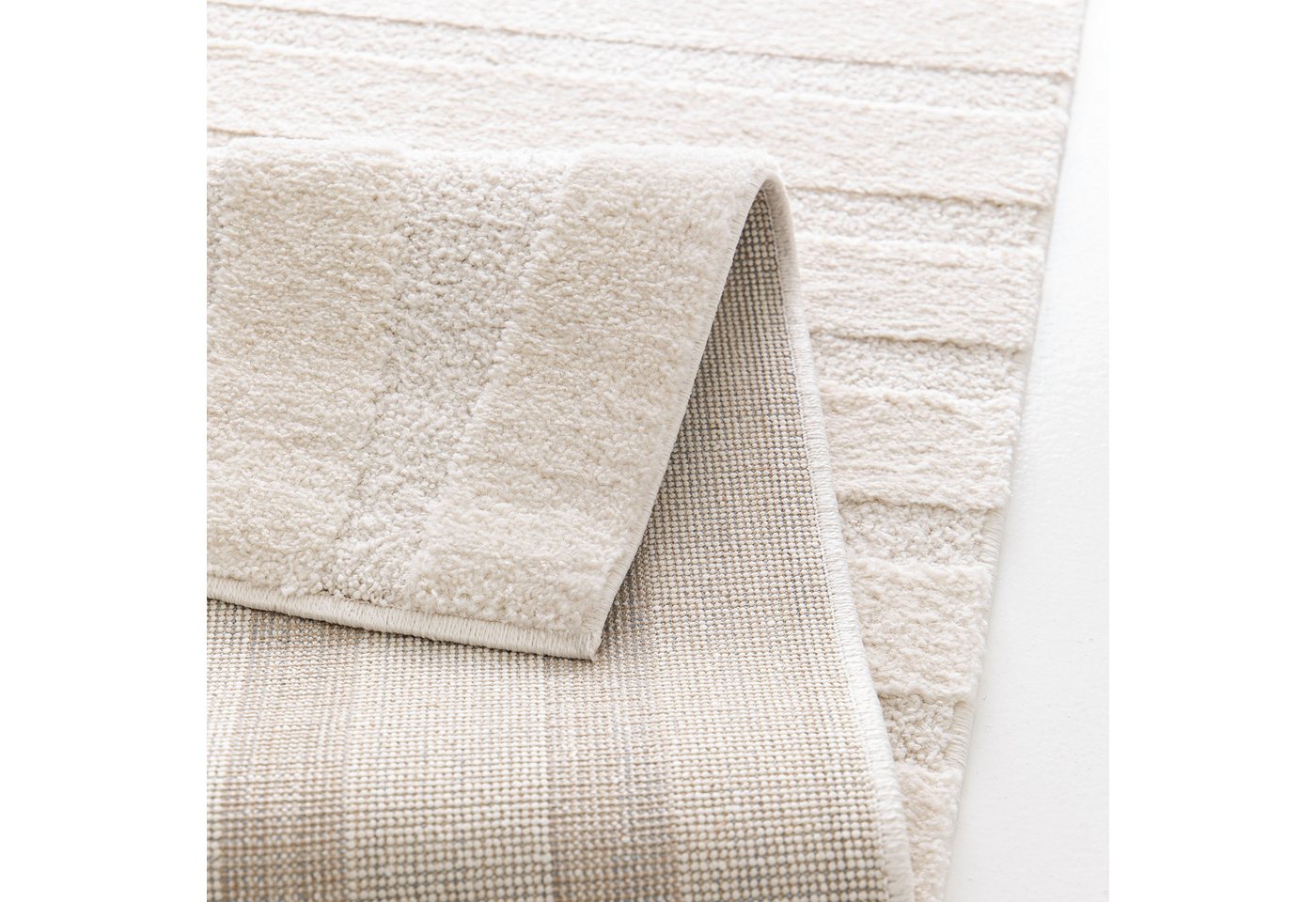 OTTO home Teppich Rubi, Supersoft, 3D- Design, weiche Haptik, rechteckig, Höhe: 9 mm, softer Kurzflor, pflegeleicht, Wohnzimmer, Esszimmer, Schlafzimmer – Bild 4 von 5