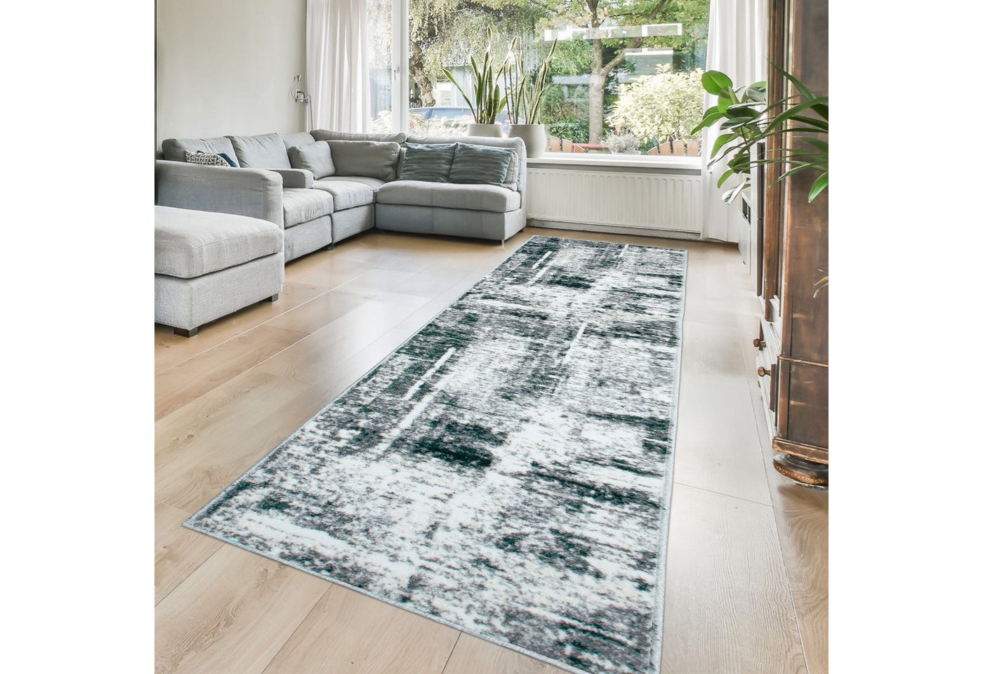 OTTO home Teppich Salsa, rechteckig, Höhe: 9 mm, mit besonders weichem Flor, Kurzflor, im Vintage-Look, dichte Qualität – Bild 2 von 5