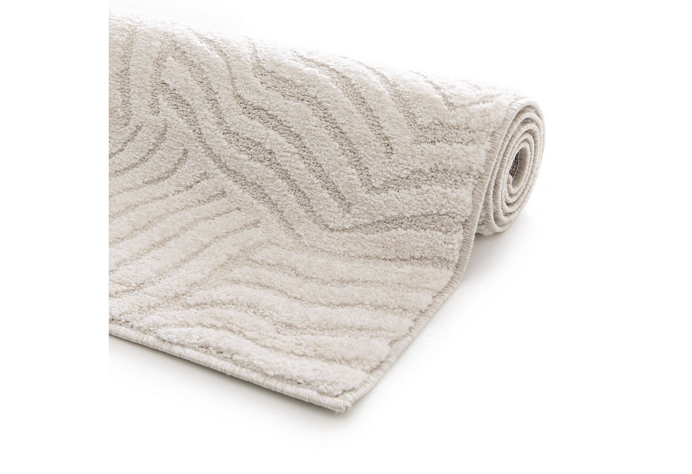 OTTO home Teppich Segovia, Supersoft, 3D- Design, weiche Haptik, modernes Design, rechteckig, Höhe: 9 mm, Hoch-Tief-Struktur, Wohnzimmer, Esszimmer, Schlafzimme – Bild 3 von 5