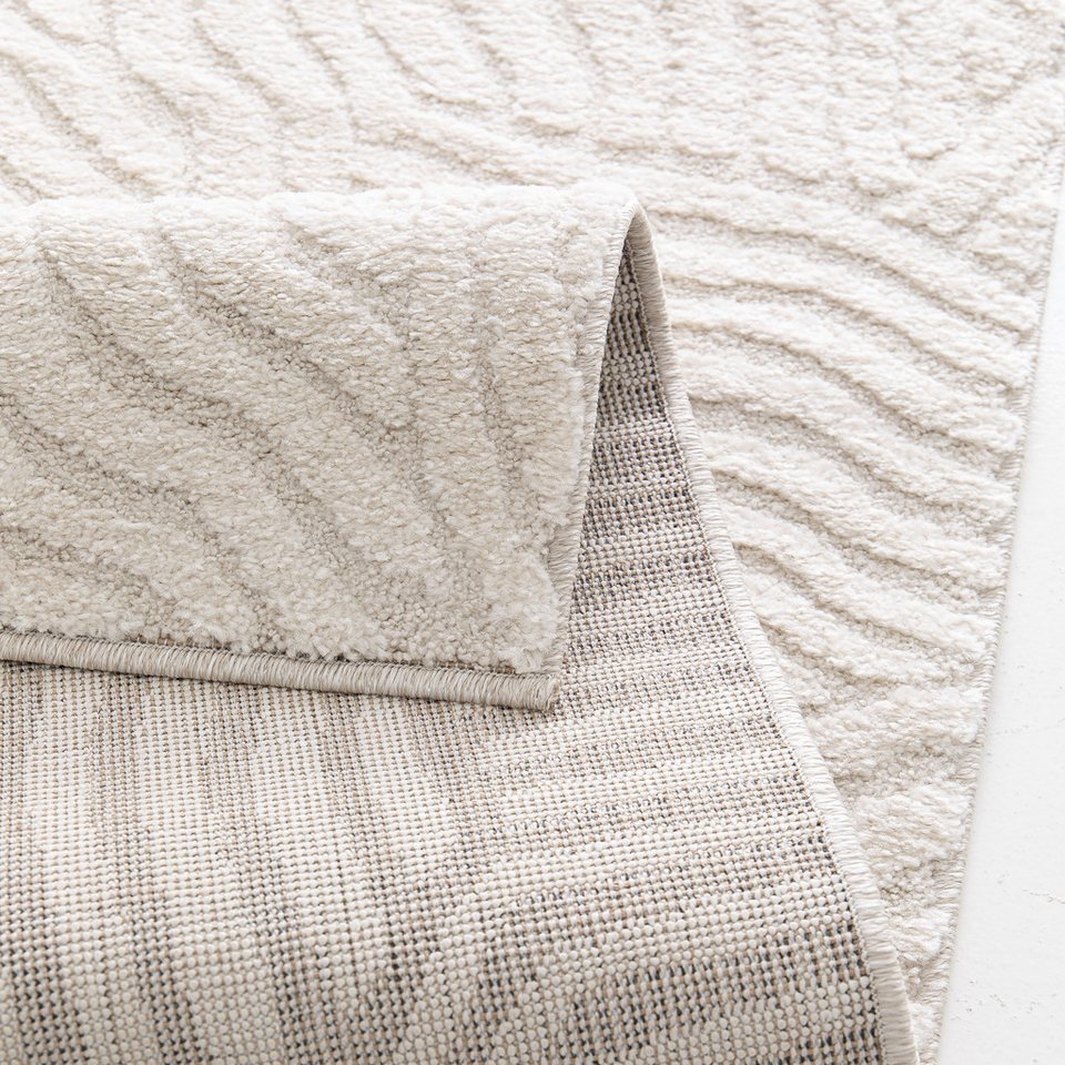 OTTO home Teppich Segovia, Supersoft, 3D- Design, weiche Haptik, modernes Design, rechteckig, Höhe: 9 mm, Hoch-Tief-Struktur, Wohnzimmer, Esszimmer, Schlafzimme – Bild 4 von 5