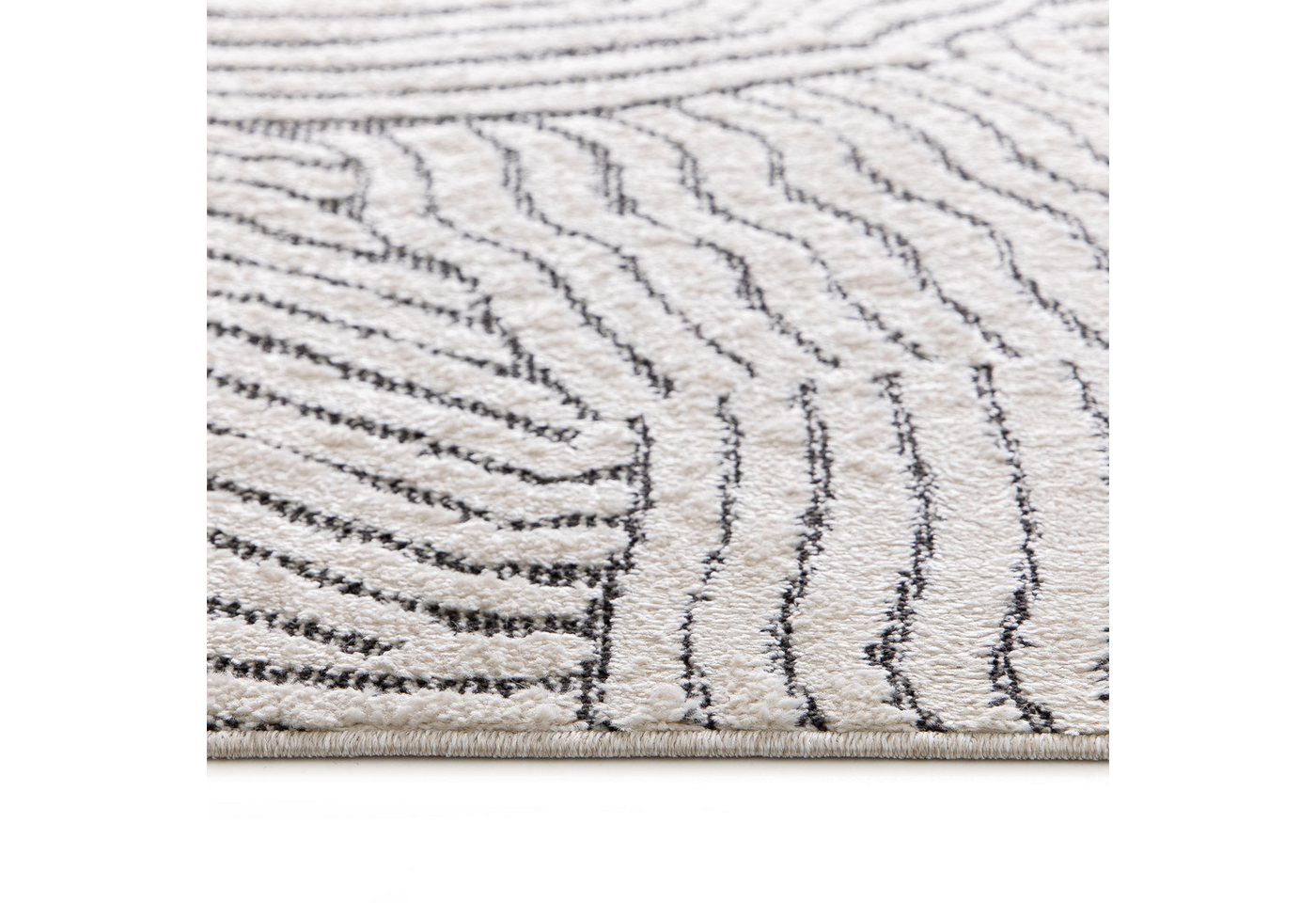 OTTO home Teppich Segovia, Supersoft, 3D- Design, weiche Haptik, modernes Design, rechteckig, Höhe: 9 mm, Hoch-Tief-Struktur, Wohnzimmer, Esszimmer, Schlafzimme – Bild 5 von 5
