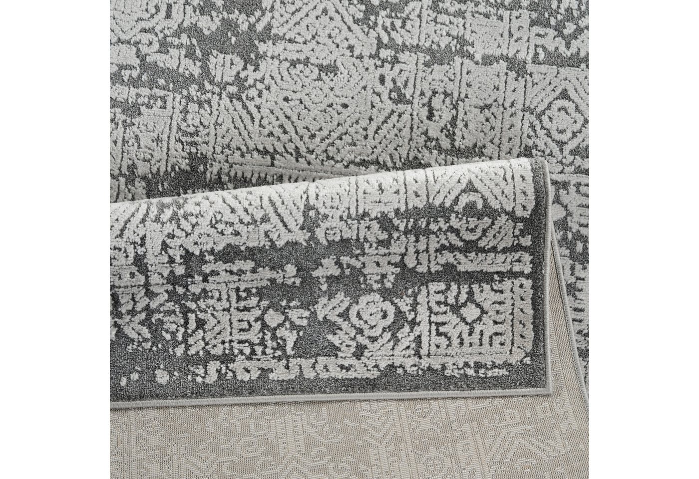 OTTO home Teppich Selin, rechteckig, Höhe: 9 mm, dezenter Glanz, Schrumpf-Garn-Effekt, im Vintage-Look, dichte Qualität – Bild 5 von 5