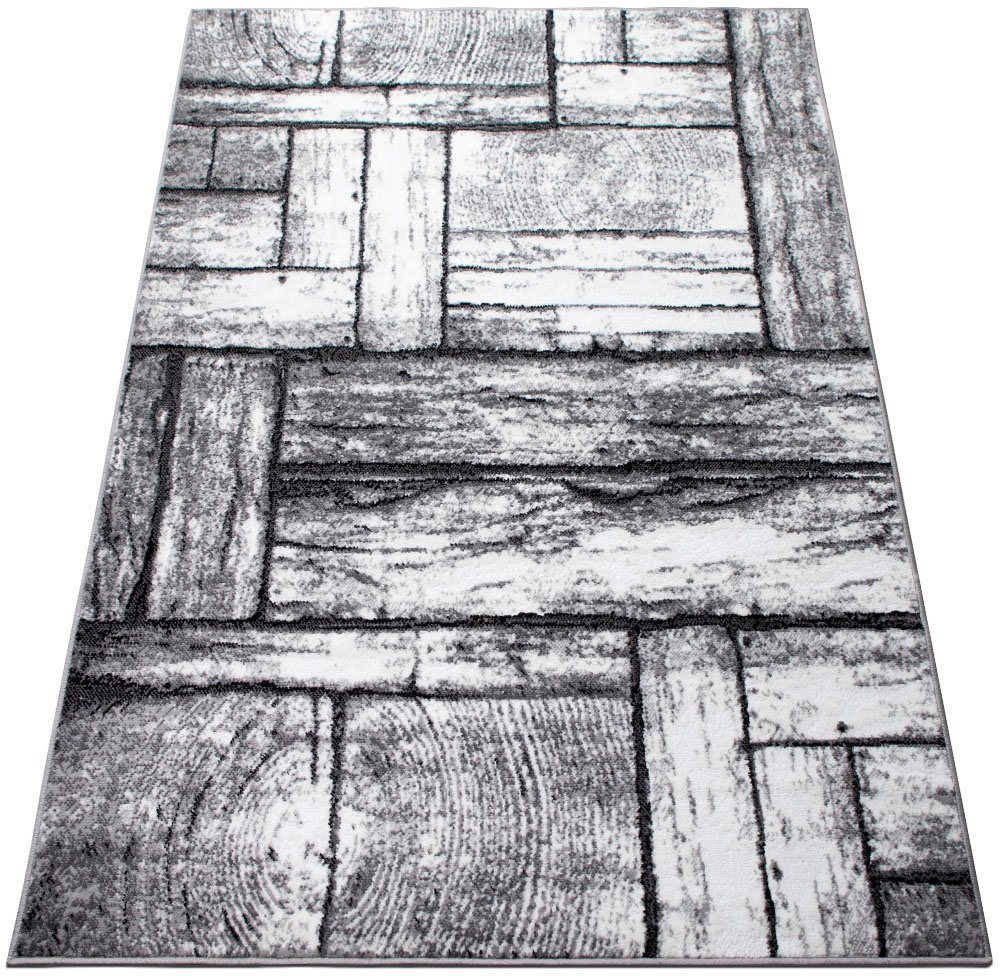 OTTO home Teppich Sierning, rechteckig, Höhe: 8 mm, softer Flor, Kurzflor, modernes Design, in Holz-Optik – Bild 3 von 5